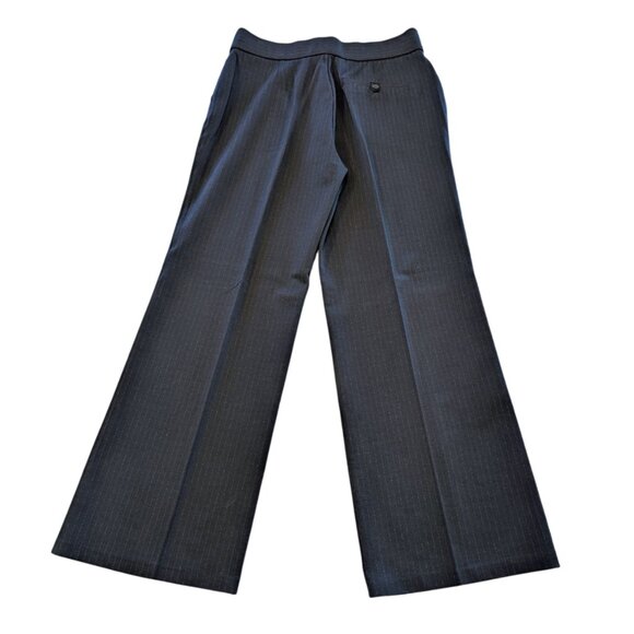 SPANX Nwt PerfectFit Ponte Wide Leg Pants 1X Tall Navy GrayPinstripe SuperSmooth - Picture 3 of 9